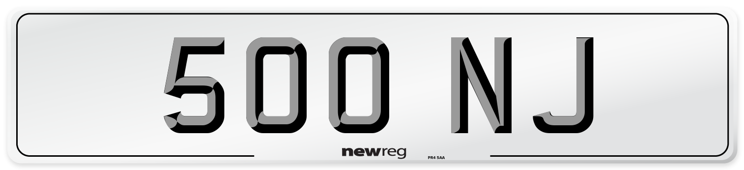 500 NJ Number Plate from New Reg